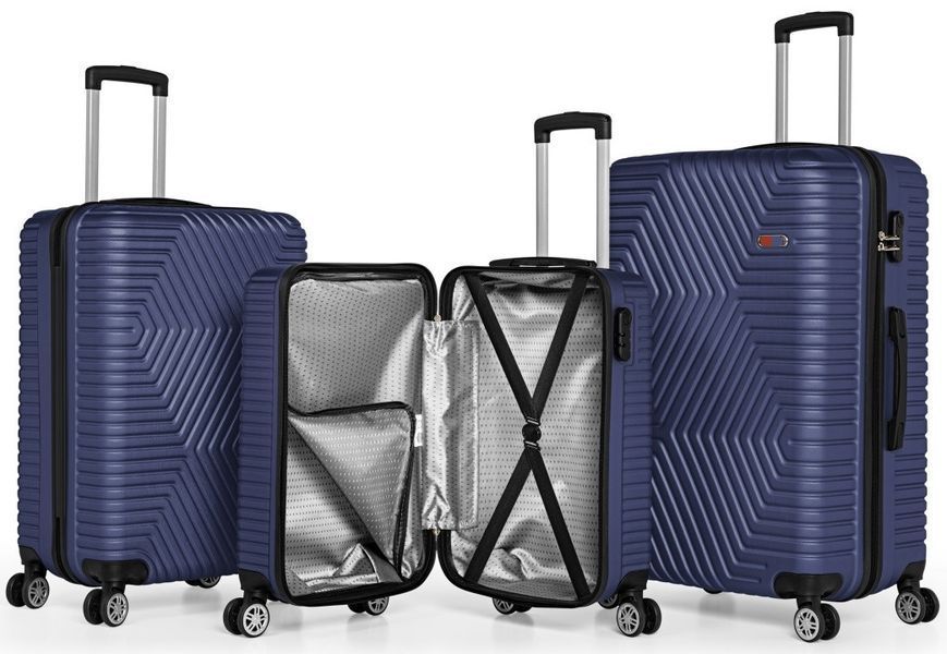 Малый пластиковый чемодан на колесах 45L GD Polo синий 2072652415 фото