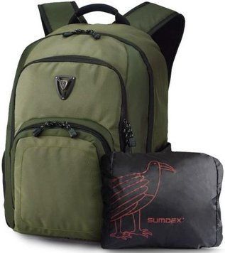 Рюкзак для ноутбука 15,6" Sumdex PON-394TY + дождевик хаки 47517814 фото
