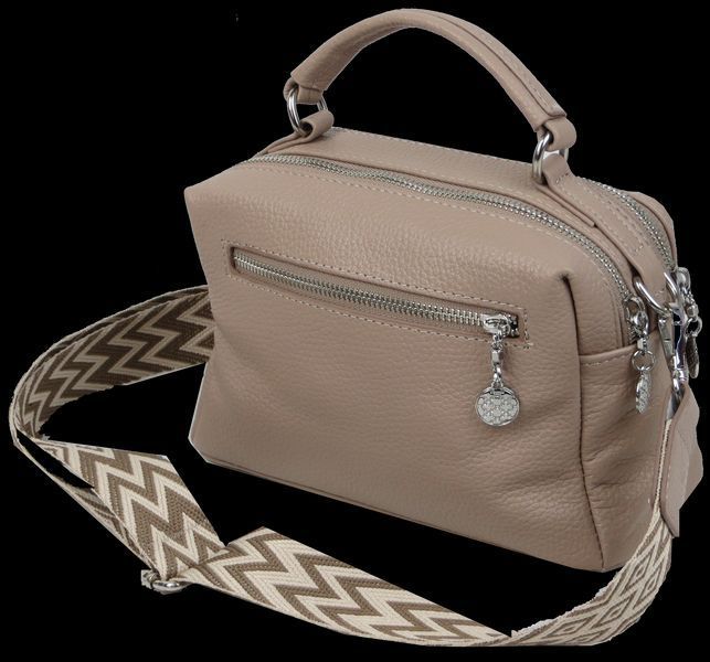 Жіноча шкіряна сумка крос боді Borsacomoda бежева 2535266722 фото