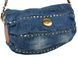 Уцінка! Циліндрична жіноча джинсова сумка Fashion jeans bag синя 1717788770 фото 6