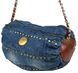 Уцінка! Циліндрична жіноча джинсова сумка Fashion jeans bag синя 1717788770 фото 3